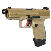 Cybergun / AWC CANiK TP9 Elite Combat mit Metallschlitten GBB 6mm BB Flat Dark Earth