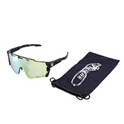TRGear Tactical Shooting Goggle Schiebrille Komplettset mit Etui schwarz - Glasfarbe gold
