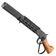A&K M1873R Medium LOCK Unterhebelrepetiergewehr Gas-Bolt-Action 6mm BB schwarz - Echtholz Version