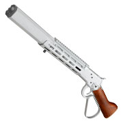A&K M1873R Medium LOCK Unterhebelrepetiergewehr Gas-Bolt-Action 6mm BB silber - Echtholz Version