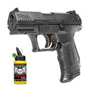 Thumbnail Farbe SET Walther P22 Springer Airsoft Pistole 6 mm BB und 2000 Speedballs Kugeln
