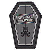 3D Rubber Patch mit Klettflche Special Delivery schwarz/grau