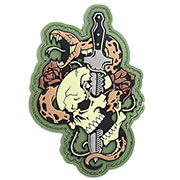 Mil-Spec Monkey 3D Rubber Patch mit Klettflche Skull Snake 1 multicam