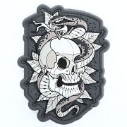 Mil-Spec Monkey 3D Rubber Patch Skull Snake 2 urban