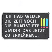 JTG 3D Rubber Patch mit Klettflche Buntstifte fullcolor