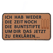 JTG 3D Rubber Patch mit Klettflche Buntstifte coyote/black