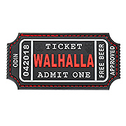 JTG 3D Rubber Patch mit Klettflche Walhalla Ticket fullcolor