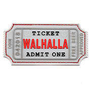 JTG 3D Rubber Patch mit Klettflche Walhalla Ticket wei/rot