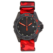 KHS Armbanduhr Reaper MKII RED Natoband Camouflage Rot