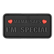 JTG 3D Rubber Patch mit Klettflche Mama says I'm special schwarz