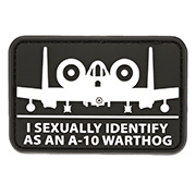 Mil-Spec Monkey 3D Rubber Patch mit Klettflche A10Sexual schwarz/wei