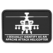 Mil-Spec Monkey 3D Rubber Patch mit Klettflche Helisexual schwarz/wei