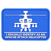 Mil-Spec Monkey 3D Rubber Patch mit Klettflche Helisexual blau/wei