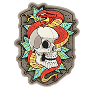 Mil-Spec Monkey 3D Rubber Patch mit Klettflche Skull Snake 2 fullcolor
