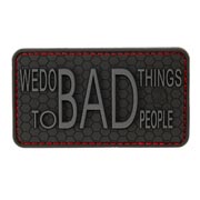 JTG 3D Rubber Patch mit Klettflche We Do Bad Things... Insider Patch blackops