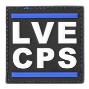 JTG 3D Rubber Patch mit Klettflche Love Cops schwarz/blau