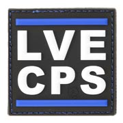 JTG 3D Rubber Patch mit Klettflche Love Cops thin blue Line