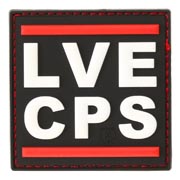 JTG 3D Rubber Patch mit Klettflche Love Cops schwarz/rot