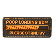 JTG 3D Rubber Patch mit Klettflche Poop Loading schwarz/orange