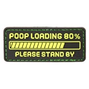 JTG 3D Rubber Patch mit Klettflche Poop Loading fragrant green