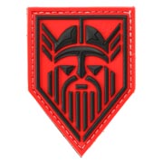 JTG 3D Rubber Patch mit Klettflche Odin rot/schwarz