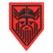 JTG 3D Rubber Patch mit Klettflche Odin signalrot