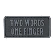 JTG 3D Rubber Patch mit Klettflche Two Words one Finger micro blackops