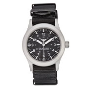 KHS Armbanduhr Platoon Steel Solar Natoband schwarz