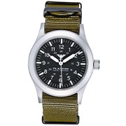 KHS Armbanduhr Platoon Steel Solar Natoband steingrau-oliv