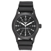 KHS Armbanduhr Platoon Black Steel Solar Taucherband schwarz