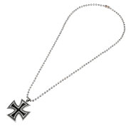 Halskette Eisernes Kreuz schwarz inkl. Kugelkette