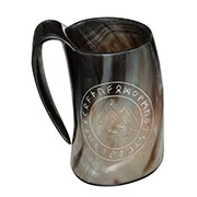 Krug Valknut aus Bffelhorn 650-800 ml