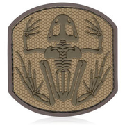 Mil-Spec Monkey 3D Rubber Patch mit Klettflche Frog Skeleton desert