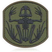 Mil-Spec Monkey 3D Rubber Patch mit Klettflche Frog Skeleton forest