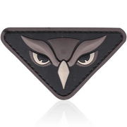 3D Rubber Patch mit Klettflche Owl Head swat