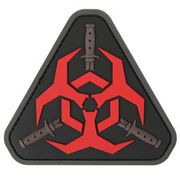 Mil-Spec Monkey 3D Rubber Patch mit Klettflche Outbreak Response schwarz/rot