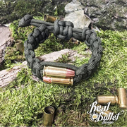 Paracord Armband Bullet Twins oliv Kal. 9mm Patrone