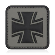 3D Rubber Patch mit Klettflche Eisernes Kreuz grau/schwarz