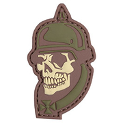 3D Rubber Patch mit Klettflche WW I Skull multicam