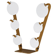 WoSport V-Shaped The Ladder Target mit 6 Zielen Metall Pendelspiel tan