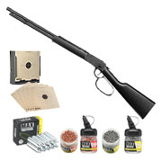 SET CO2-Luftgewehr Legends Renegade 4,5 mm BB - Cowboy Rifle im Set mit Ladehlsen, CO2-Kapsel, BBs & Kugelfangkasten