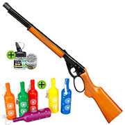 Thumbnail Farbe Marlin Lever Action Unterhebelspanner Luftgewehr Set Kal. 4,5 mm BB Echtholzschaft 1500&nbsp;Stahlkugeln und 6 Shooting Bottles
