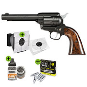 Thumbnail Farbe Marlin CO2 Revolver 4,5 mm BB Set mit Kugelfang, 100 Zielscheiben, 1500 Stahl BBs & 5 CO2 Kapseln