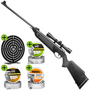 Thumbnail Farbe SET H�mmerli Black Force 400 Luftgewehr 4,5 mm Diabolo mit Zielfernrohr 4x32, Circular Training Target & 1400 Diabolos