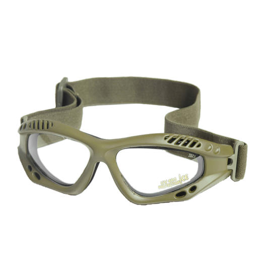 Mil-Tec Brille Commando Air-Pro klar oliv