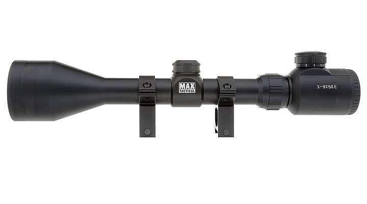 MAX Tactical Zielfernrohr 3-9x50E beleuchtet mit Ringe fr 22 mm Schiene Bild 2
