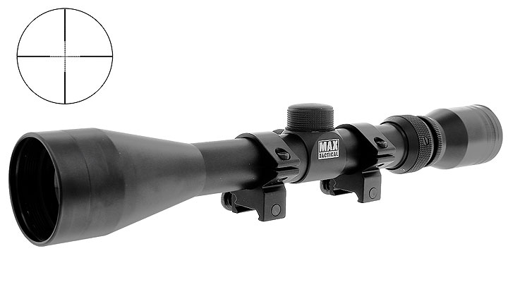Max Tactical Zielfernrohr 3-9x40 inkl. Ringe für 22 mm Schiene