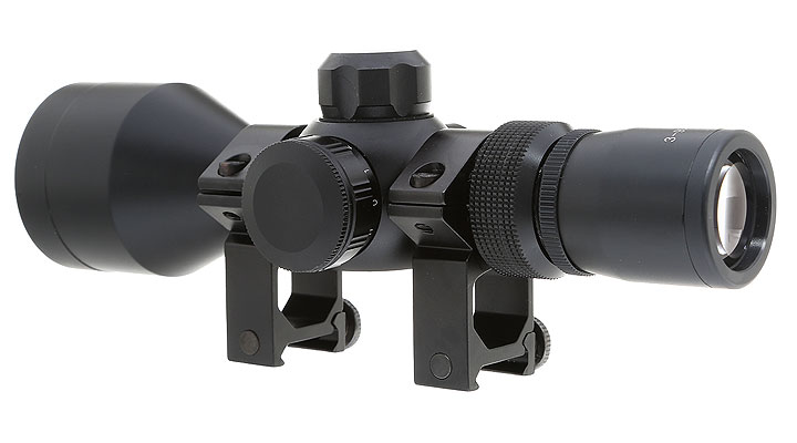 Max Tactical Zielfernrohr 3-9x42 CE kompakt elektrisch inkl. Ringe für 22 mm Schiene Bild 1