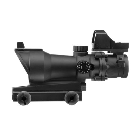 Aim-O TA01 Style Scope 4x32 beleuchtet mit Mini Red Dot schwarz AO 5320-BK Bild 3