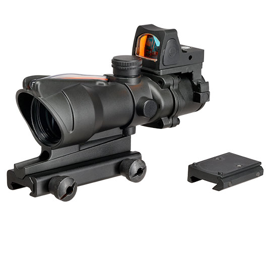 Aim-O TA01 Style Scope 4x32 Fiber bel. m.Micro RedDot Visier schwarz AO 1003-BK